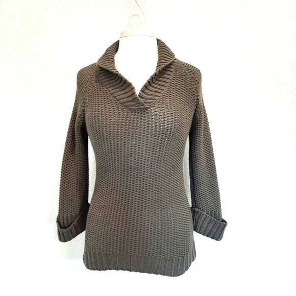 Comptoir Des Cotonniers Sweaters - Comptoir Des Cotonniers Brown Knit Sweater Size Small